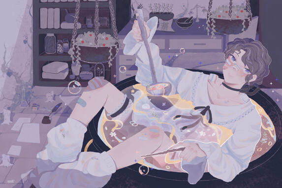 fall in to the cauldron